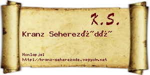 Kranz Seherezádé névjegykártya